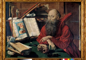 Rappresentazione di San Girolamo nel suo studio