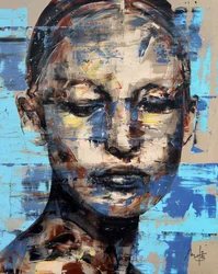 Reverie, 2023 (acrilico e olio su tela rovesciata)