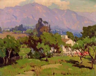 Paesaggio della California meridionale (olio su tela)