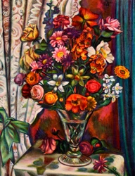 Natura morta di fiori in un vaso d