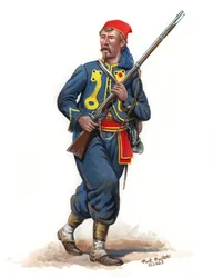 155th Pennsylvania Infantry Regiment Zouave 1864, 2023 (Guazzo acrilico su Bristol)