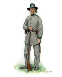 Reggimento di fucilieri tedeschi Schutzen di Filadelfia 1861, 2024 (Acquerello e guazzo su Bristol)