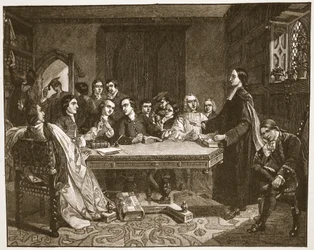 John Wesley e i suoi amici a Oxford, illustrazione da 