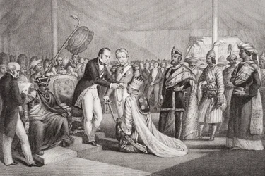 Grande Durbar a Cawnpore dopo la Soppressione della Rivolta dei Sepoy, 1858, da 