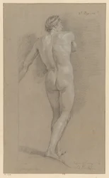 Nudo maschile in piedi, visto di schiena (2° premio 1766)