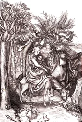 La fuga in Egitto, la Sacra Famiglia
