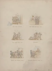 Pagina da The Humours of Cynicus (incisione colorata)