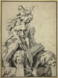 Ercole e Anteo (progetto per una fontana)