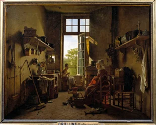 Interno di una cucina. Dipinto di Martin Drolling (1752-1817) 1815