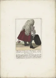 Il nano Chevalier Rondeau come membro del parlamento, ca. 1710