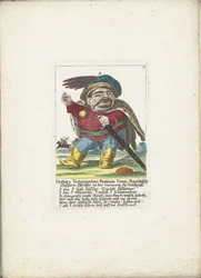 Il nano Holloka Tschimitschko Buttiam Uran come ussaro, ca. 1710