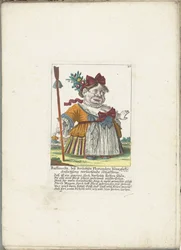 La nana Ruffanella come pastorella, ca. 1710 (serie: Il Callotto resurcitato o Nuovo gabinetto dei nani)