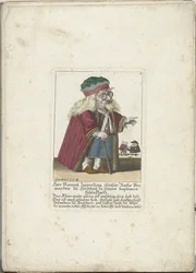 Il nano Vincentz Zipperling in una pelliccia, ca. 1710