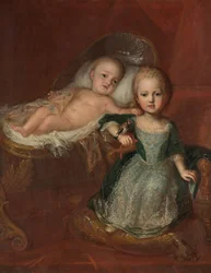 Tedesco: il principe Johann Theodor, figlio di Max Emanuel, con uno dei suoi fratelli Johann Theodor di Baviera e suo fratello