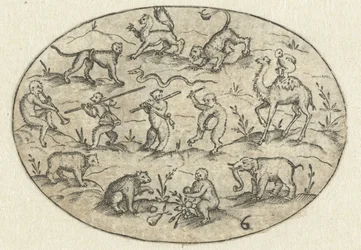 Ovale con quattordici animali