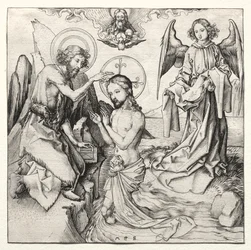 Il battesimo di Cristo nel Giordano, c. 1480-90