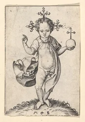 Il Bambino Gesù con un globo