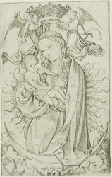 La Madonna della mezzaluna incoronata da due angeli