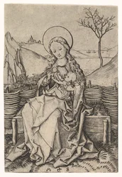 Vergine col Bambino su una panca erbosa, ca. 1435-1491