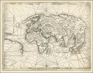 Carta geografica del 1513 - Orbis Typus Universalis Iuxta Hydrographorum Traditionem