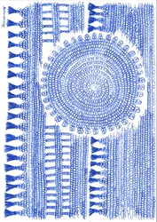 Uncinetto inchiostro blu