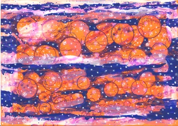 Mandarini in Inverno Astratto