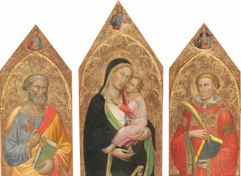 Madonna col Bambino e Cristo benedicente, e santi Pietro, Giacomo Maggiore, Antonio...