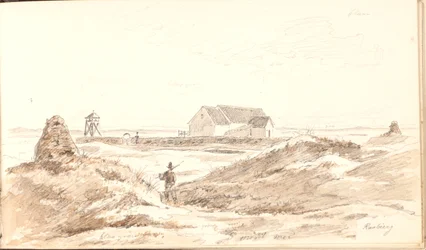 Paesaggio di dune vicino alla chiesa di Råbjerg