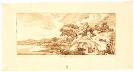 Paesaggio con motivo biblico