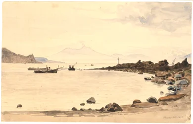 Vista del Vesuvio da Procida