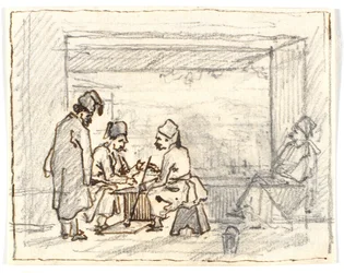 Orientali che giocano a tavola