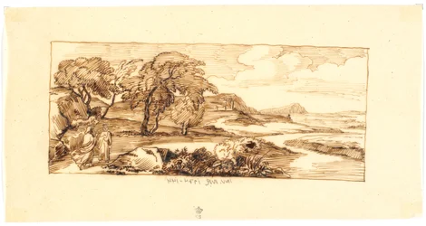 Paesaggio con motivo biblico