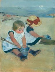 Bambini che giocano sulla spiaggia