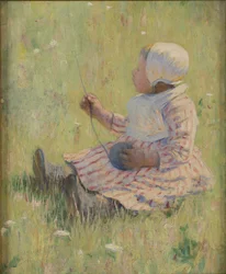 Ragazza che gioca con un gomitolo di lana, c. 1875