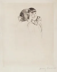 Contadina con bambino