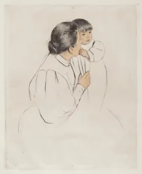 Madre contadina e bambino
