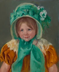 Sara con il cappellino verde