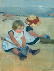 Bambini che giocano sulla spiaggia