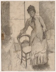 Il visitatore recto, Il visitatore verso, c. 1881