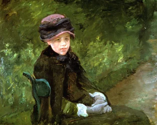 Giovane donna nel parco, c1880