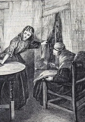 Una figlia e una madre in attesa dell