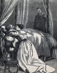 Una figlia al capezzale del padre morente