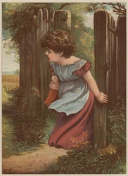 Ragazza che aspetta il postino