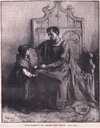 Il figlio del duca Roberto davanti al re Enrico, AD 1106