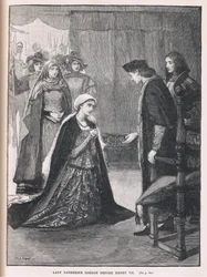 Lady Catherine Gordon davanti a Enrico VII 1497