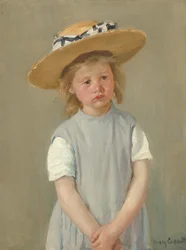 Bambino con cappello di paglia, 1886 circa (olio su tela)