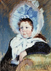Dorothy con un cappello molto grande e un cappotto scuro, c.1904