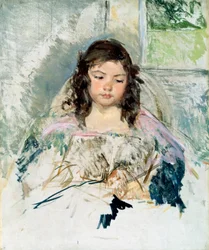 Schizzo per "Francois in poltrona". Lettura. Dipinto di Mary Cassatt (1845-1926). Olio su tela. Collezione privata. Immagini di Christie