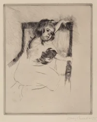 Inginocchiata in una poltrona (Margot)