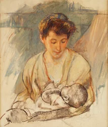 Madre Rosa che Guarda il suo Bambino Addormentato, c.1900
